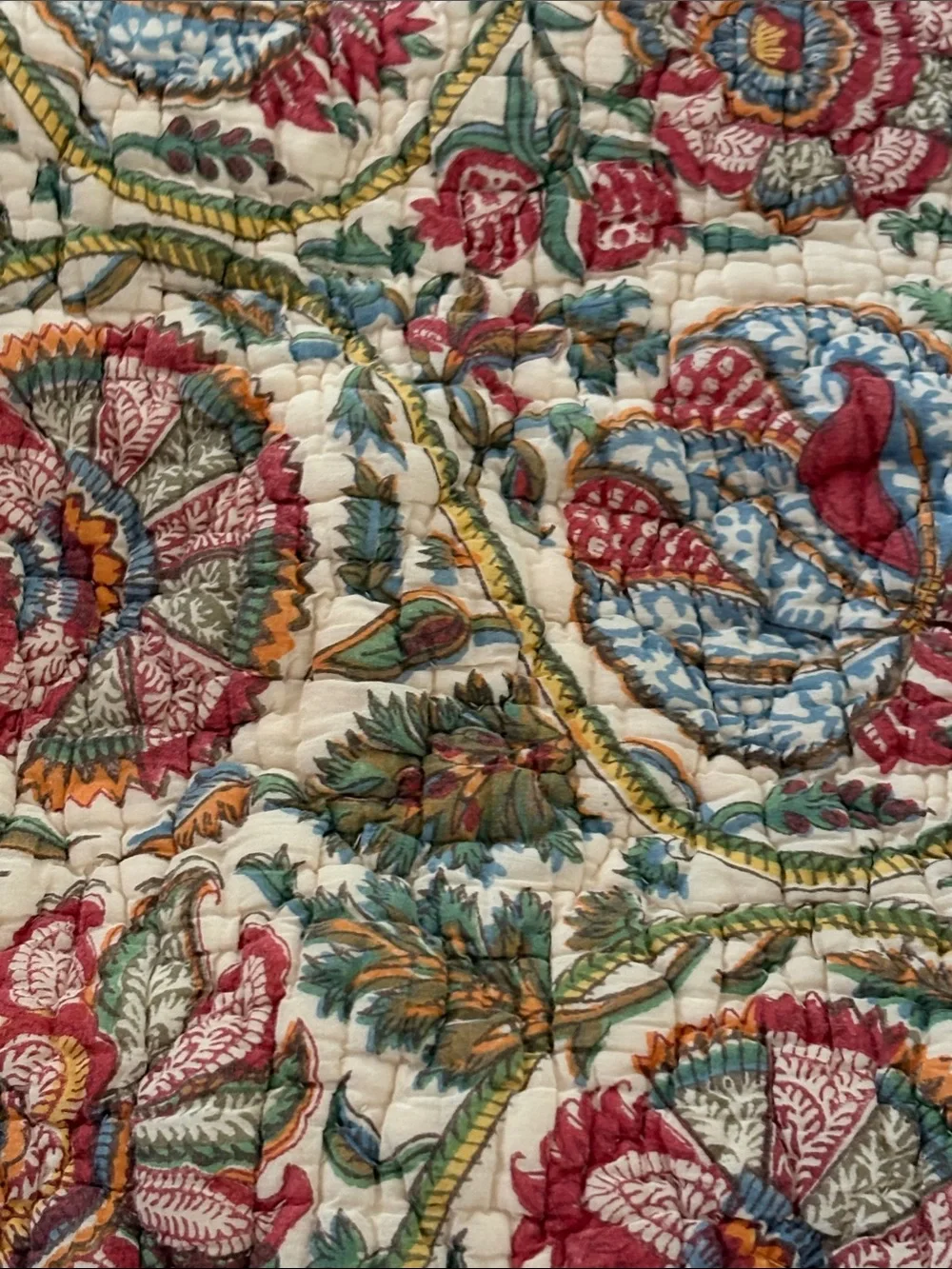 🍓 POTTERY BARN MIA BLOCK 6 piece duvet cover set Red Blue